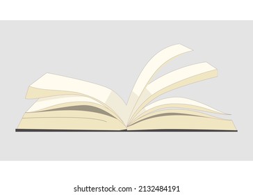 Vector Design Open Book On Desk Stock Vector (Royalty Free) 2132484191 ...