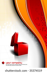 Vector Design with an Open Red Box
