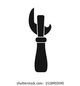 Vector design of opener and wine icon. Graphic of opener and bottle vector icon for stock.