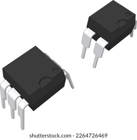 Vector design of optocoupler is a semiconductor device that allows an electrical signal to be transmitted between two isolated circuits. 