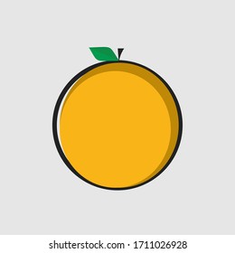 vector design of orange fruit flats