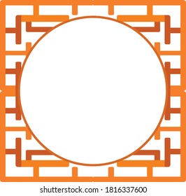 Diseño vectorial de un marco de caja naranja
