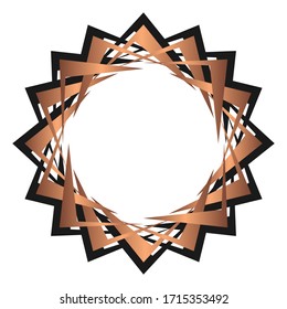 Vector design, Orange round frame for decorative or addition concept.