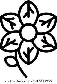 Estilo de icono de orquídea de diseño de Vector