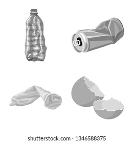Vector design of order and recycling icon. Collection of order and sort stock symbol for web.