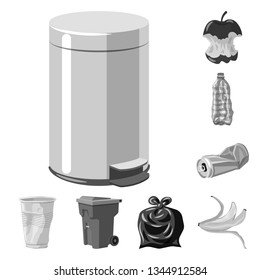 Vector design of order and recycling sign. Set of order and sort stock symbol for web.