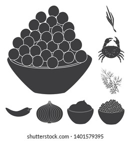 Vector design of organic and cooking logo. Collection of organic and flavors stock vector illustration.