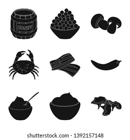 Vector design of organic and cooking symbol. Set of organic and flavors stock symbol for web.
