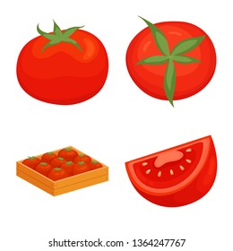 Vector design of organic and food sign. Set of organic and diet stock vector illustration.