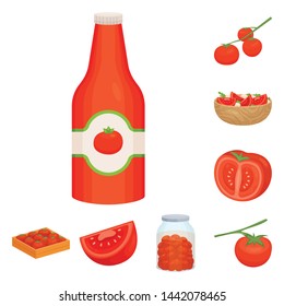 Vector design of organic and food symbol. Set of organic and diet vector icon for stock.