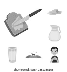Vector design of organic and ingredient icon. Set of organic and product stock vector illustration.