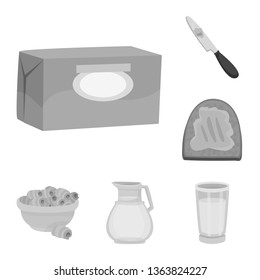 Vector design of organic and ingredient sign. Set of organic and product vector icon for stock.