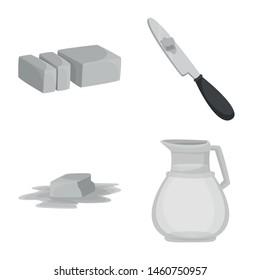 Vector design of organic and ingredient symbol. Set of organic and product stock vector illustration.