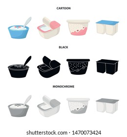 Vector design of organic and lactose symbol. Set of organic and farm vector icon for stock.