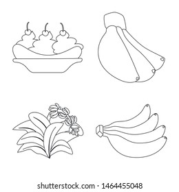 Vector design of organic and potassium logo. Set of organic and diet vector icon for stock.