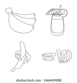Vector design of organic and potassium logo. Set of organic and diet stock vector illustration.