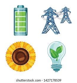 Vector design of and organic symbol. Set of and Solar vector icon for stock.