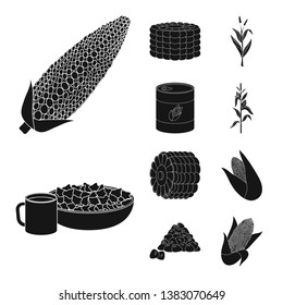 Vector design of organic and vegetarian logo. Collection of organic and food stock vector illustration.