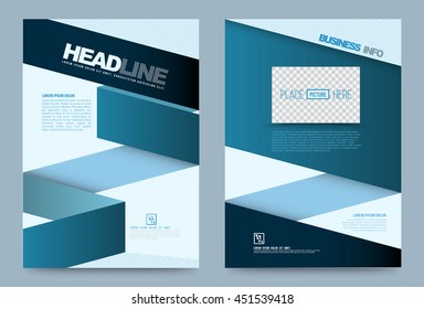 Vector design origami style for Cover Report Brochure Flyer Poster leaflet in A4 size front and back,