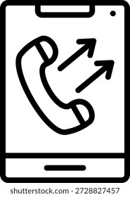 Vector Design Outbound Calls Icon Style