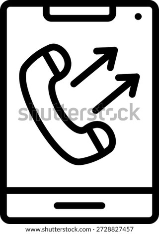 Vector Design Outbound Calls Icon Style
