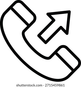 Estilo de Ícone de Chamada de Saída de Design de Vetor