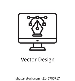 Vector Design vector Outline Icon Design illustration. Creative Process Symbol on White background EPS 10 File
