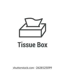 caixa de tecido de contorno de design de vetor.