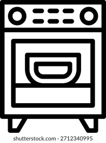 Estilo del icono del horno del diseño del Vector