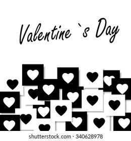 Vector Design - Overlapping Heart Shapes Background
