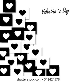 Vector Design - Overlapping Heart Shapes Background