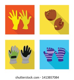 Vector design of own and textile icon. Collection of own and safety stock symbol for web.