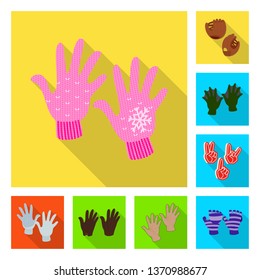 Vector design of own and textile sign. Set of own and safety vector icon for stock.
