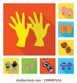 Vector design of own and textile sign. Collection of own and safety vector icon for stock.