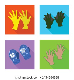 Vector design of own and textile sign. Collection of own and safety vector icon for stock.