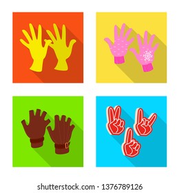 Vector design of own and textile symbol. Set of own and safety stock vector illustration.