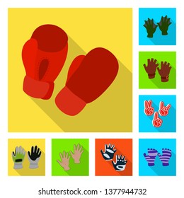 Vector design of own and textile symbol. Collection of own and safety vector icon for stock.