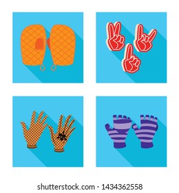 Vector design of own and textile symbol. Collection of own and safety stock vector illustration.