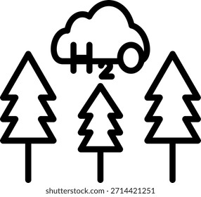 Vector Design Oxygen Production Icon Style