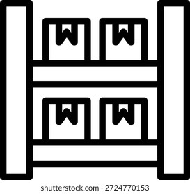 Vector Diseño Paquete Estantes Icon Style