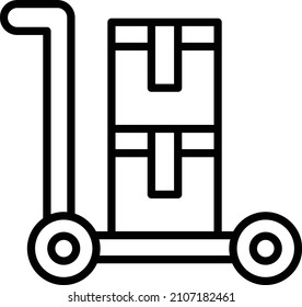 Estilo del icono del troleado del paquete de diseño del vector