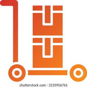 Estilo del icono del troleado del paquete de diseño del vector