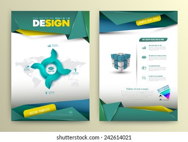 Vector design page template modern style. Vector illustration. Can use for business data report, presentation, web page, brochure, leaflet, flyer, poster and advertising.