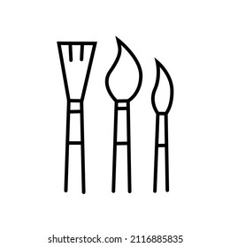 vector design, paintbrush icon or symbol