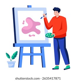 Vector design of painting, flat illustration