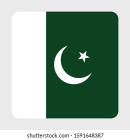 The vector design of the Pakistan flag