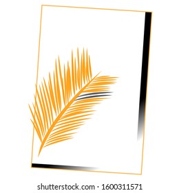 Vector design. Palm leaf frame