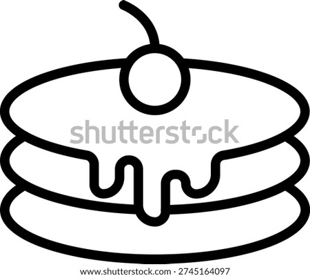 Vector Design Pancake Panorama Icon Style
