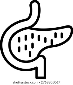 Vector Design Pancreatic Cancer Icon Style