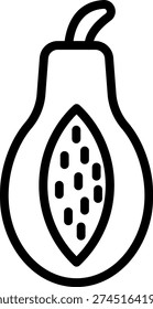 Vector Design Papaya Pizzazz Icon Style